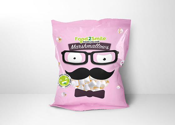 Custom Printed Stand Up Pouch Bags Pillow Pouches Cracker Chips Dried Fruits Nuts