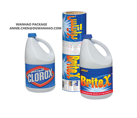 Custom Printed Roll - Fed Labels For Wrapping Liquid Detergent And Cleaning Solution Bottles And Containers