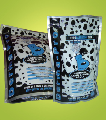 Plastic Zip Lock Laminated Standup Pet Food Packaging Pouch Bags With Zipper Custom