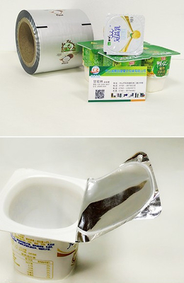 BOPP CPP Custom Printing Easy Peel Off Lid Film , Jelly Plastic Cup sealing Lidding Roll Film For Juice Drinks Packaging