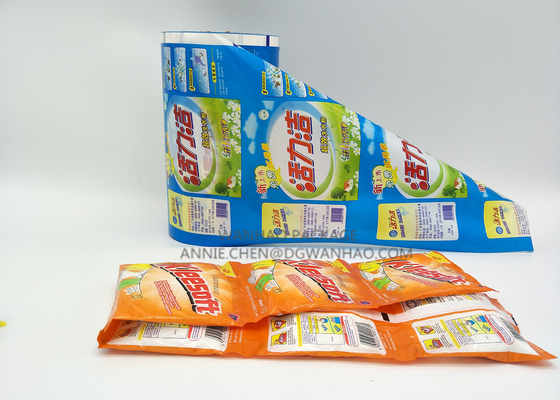 Detergent Powder Plastic Laminating Roll Film , Packaging Roll Film Form Fill Seal Film Soap and Detergent