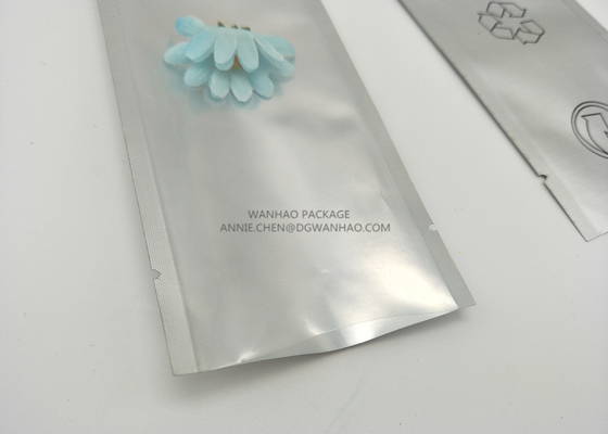 Custom Printing Ziplock Foil One Side Transparent Clear VMPET / Aluminium Foil Pouches Plastic Foil Packaging Bags
