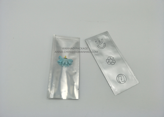 Custom Printing Ziplock Foil One Side Transparent Clear VMPET / Aluminium Foil Pouches Plastic Foil Packaging Bags