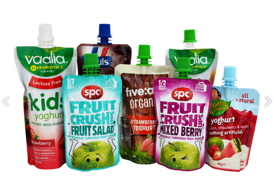 Durable And Leakage-proof Customize Printed Spout Pouch Doypacks With Nozzle for Fruit Juice and Any Liquid substance