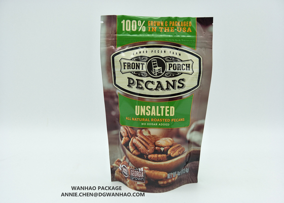 Customize Printed Doypacks Stand Up Pouch Bags with Resealable Zipper Pouch Window For Snack Grain Packaging