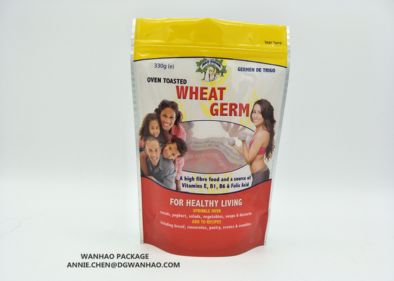 Customize Printed Doypacks Stand Up Pouch Bags with Resealable Zipper Pouch Window For Snack Grain Packaging