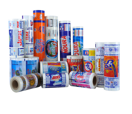 Detergent Powder Plastic Laminating Roll Film , Packaging Roll Film Form Fill Seal Film Soap and Detergent